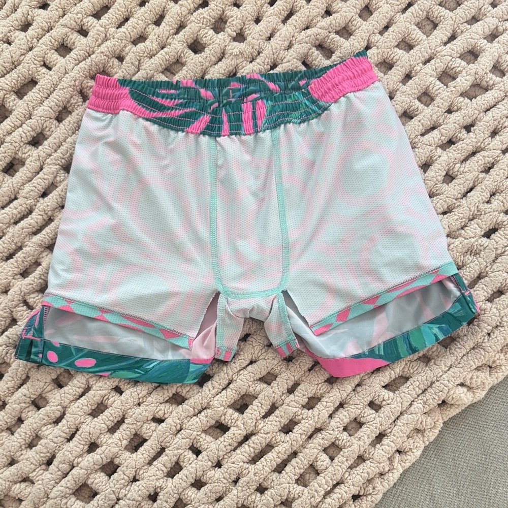Tropical Print Pink Boys chubbies Drawstring Shorts - Picture 7 of 7